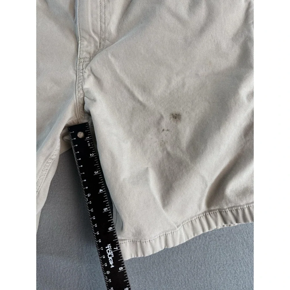Carhartt Rugged Flex Shorts Mens 38 Beige Canvas Cargo 9 Inseam BS2514-M